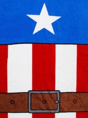 Bade- und Strand-Poncho mit Charaktermotiv Captain America aus 100 % Baumwolle - Bild 4 von 10