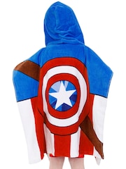 Bade- und Strand-Poncho mit Charaktermotiv Captain America aus 100 % Baumwolle - Bild 9 von 10