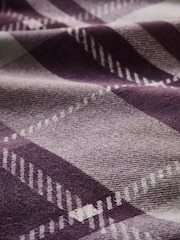 Dreams & Drapes Purple Colville Check Brushed 100% Cotton Duvet Cover and Pillowcase Set - Image 4 of 4