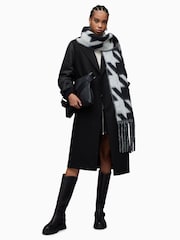 AllSaints Black Paulah Coat - Image 4 of 10
