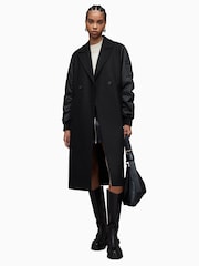 AllSaints Black Paulah Coat - Image 5 of 10