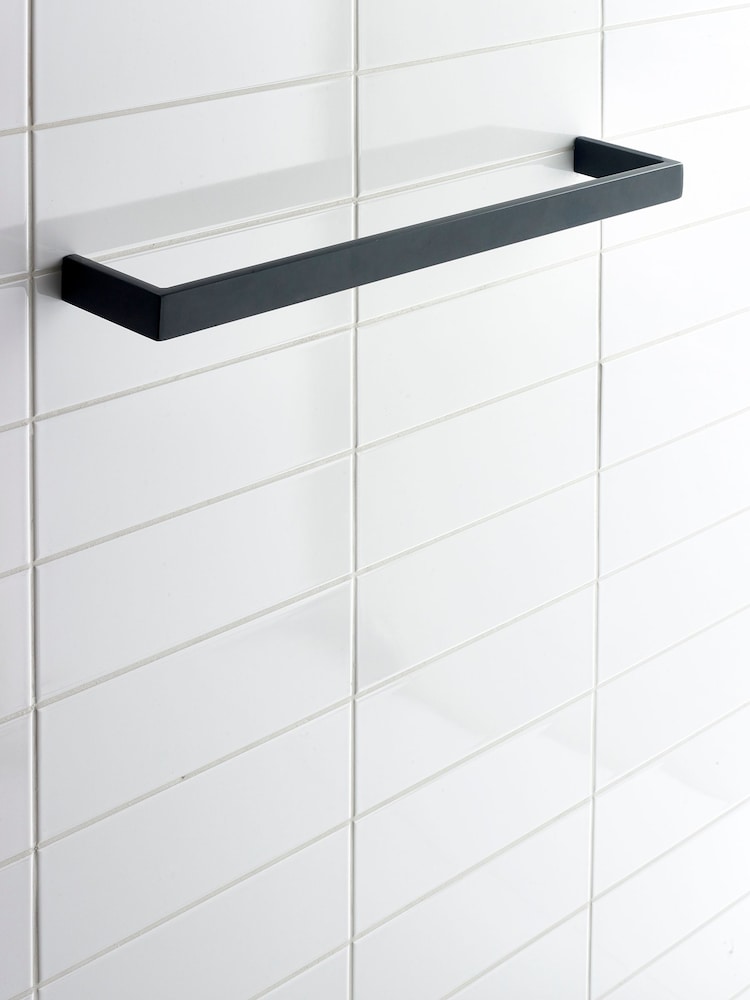 Black Moderna Towel Rail - Image 2 of 2