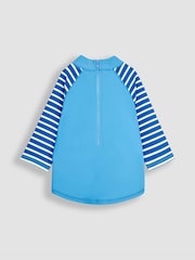 JoJo Maman Bébé Blue Pelican UPF 50 Sun Protection Rash Vest - Image 4 of 5