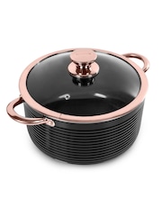 Tower Black Black And Rose Gold 24cm Casserole Pot - Image 2 of 2