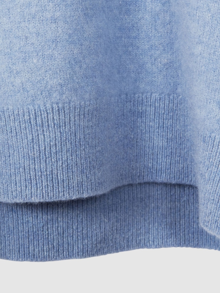 Reiss Soft Blue Prague Junior Merino Crew Neck Jumper - Image 6 of 6