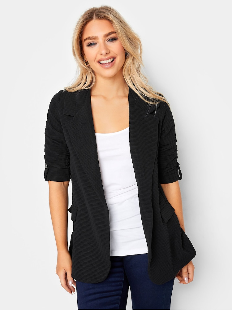 M&Co Black Dark Textured Blazer Jacket - Image 1 of 4