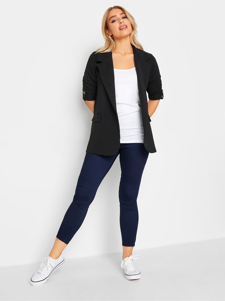 M&Co Black Dark Textured Blazer Jacket - Image 2 of 4