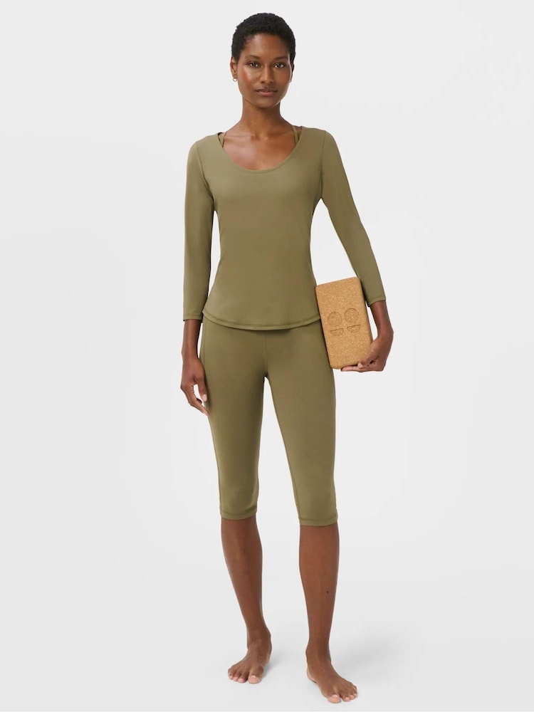 Sweaty Betty Green Ultimate Studio 3/4 Sleeve T-Shirt - Image 2 of 6