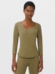 Sweaty Betty Green Ultimate Studio 3/4 Sleeve T-Shirt - Image 4 of 6
