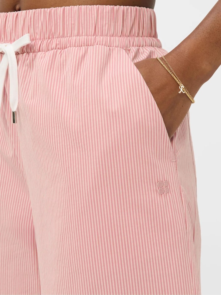 Sweaty Betty Pink Summer Stripe Long Trousers - Image 2 of 6 Sweaty Betty Pink Summer Stripe Long Trousers - Image 2 of 6