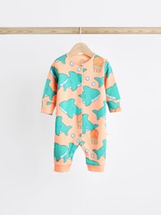 Blue/Orange Footless Baby Sleepsuit 3 Pack (0mths-3yrs) - Image 4 of 4