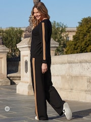 Sosandar Black Side Stripe Casual Trousers - Image 4 of 4