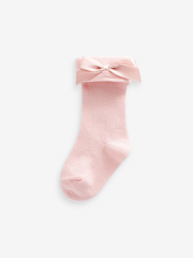 Pink & Weiß - Babysocken mit Schleife im 3er-Pack (0 M.–2 J.) - Bild 2 von 4