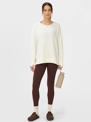 Sweaty Betty White After Class Open Back Tie Sweatshirt - Image 3 of 6