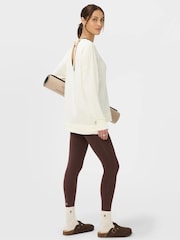 Sweaty Betty White After Class Open Back Tie Sweatshirt - Image 4 of 6