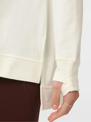 Sweaty Betty White After Class Open Back Tie Sweatshirt - Image 5 of 6