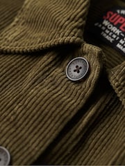 Superdry Green Chunky Cord Overshirt Jacket - Image 5 of 6