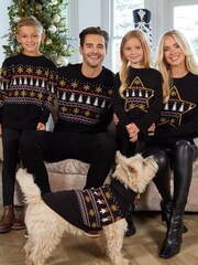 Threadbare Black Crew Neck Christmas Jumper - Image 4 of 6