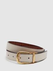 Reiss White/Tan Madison Reversible Leather Belt - Image 5 of 6