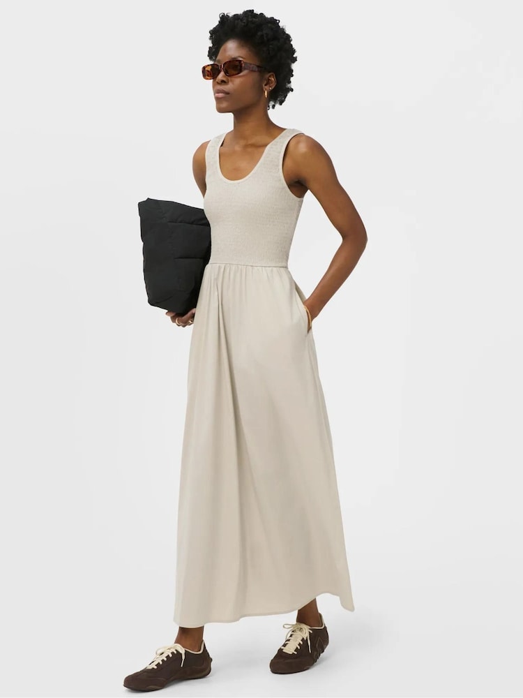 Sweaty Betty Brown Cotton Poplin Scoop Neck Maxi Dress - Image 1 of 6 Sweaty Betty Brown Cotton Poplin Scoop Neck Maxi Dress - Image 1 of 6