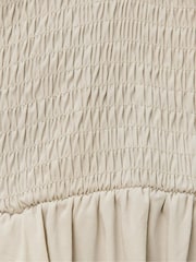 Sweaty Betty Brown Cotton Poplin Scoop Neck Maxi Dress - Image 6 of 6