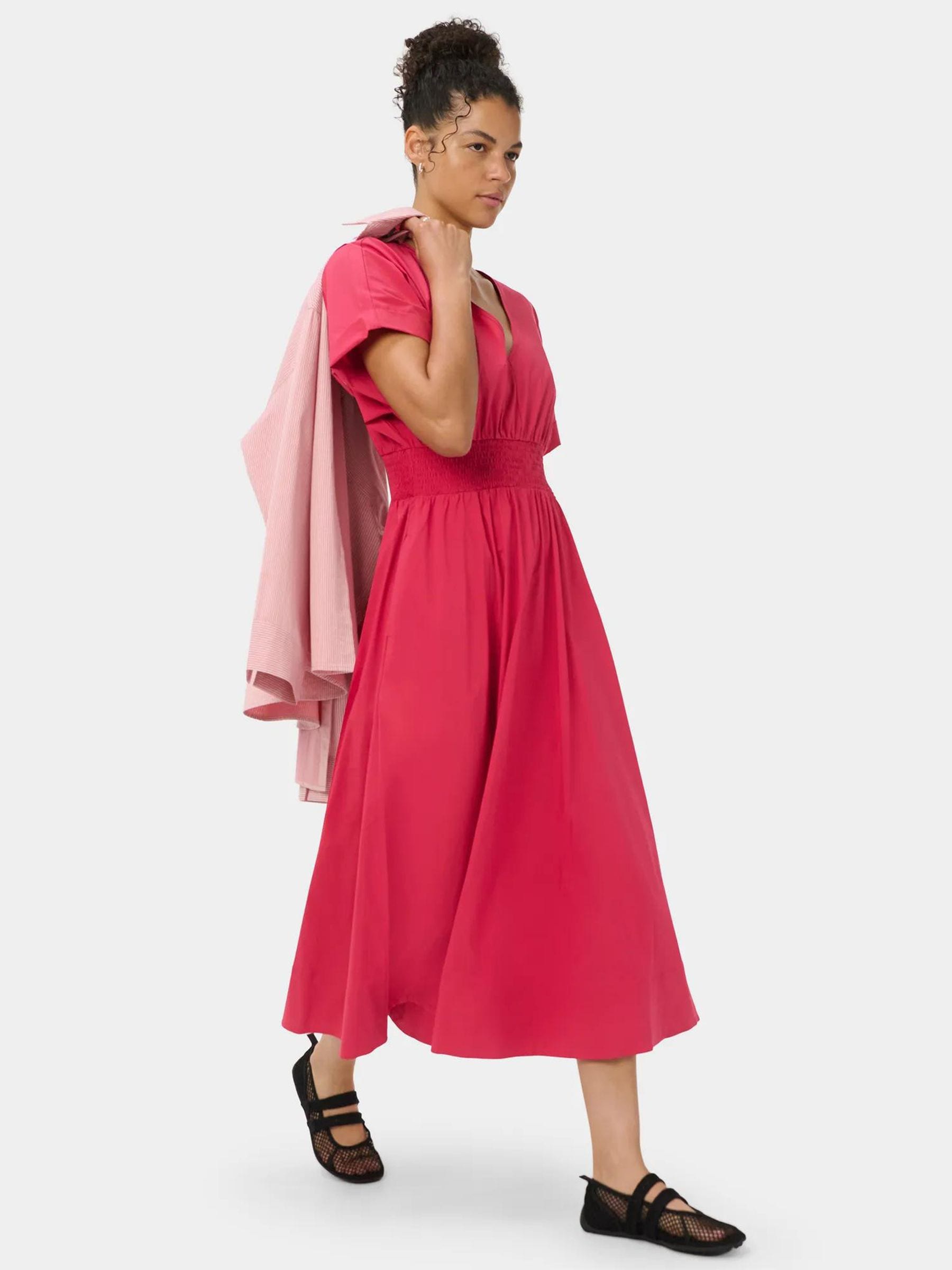 ワンピース Betty velour mini dress beige Buy Sweaty Betty Red Cotton Poplin V-Neck Short Sleeve Midi Dress