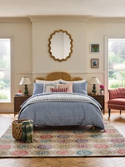 Nina Campbell Blue Kyoto 180 Thread Count Duvet Cover and Pillowcase Set - Image 2 of 4