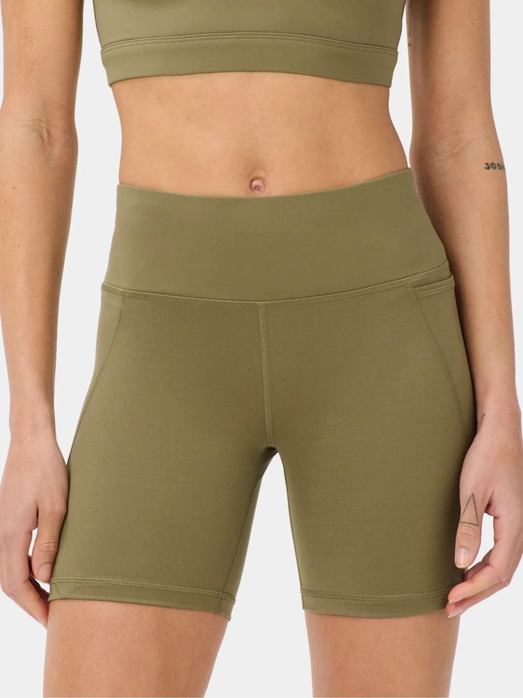 Sweaty Betty Khaki Green 6" Inseam Power Workout Leggings - Image 2 of 6