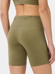 Sweaty Betty Khaki Green 6" Inseam Power Workout Leggings - Image 3 of 6