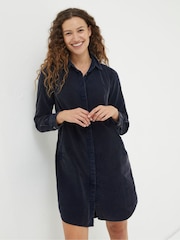 FatFace Blue Chester Cord Dress - Image 1 of 4