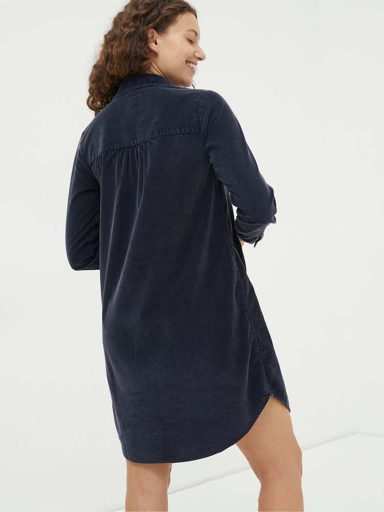 FatFace Blue Chester Cord Dress - Image 2 of 4
