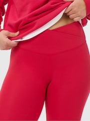 Sweaty Betty Red All Day Wrap Waist Leggings - Image 4 of 5