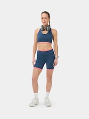 Sweaty Betty Blue Power Colourblock Racer Bra - Image 1 of 6