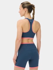 Sweaty Betty Blue Power Colourblock Racer Bra - Image 4 of 6