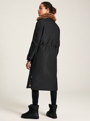Joules Wilcote Black Waterproof Padded Raincoat - Image 2 of 9