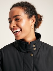 Joules Wilcote Black Waterproof Padded Raincoat - Image 5 of 9