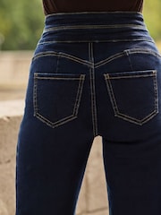 Sosandar Blue Contour Waist Wide Leg Jeans - Image 3 of 9