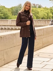 Sosandar Blue Contour Waist Wide Leg Jeans - Image 4 of 9