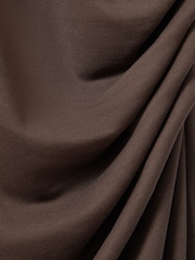 Reiss Mocha Lola Ruched Jersey Bodycon Midi Dress - Image 7 of 7