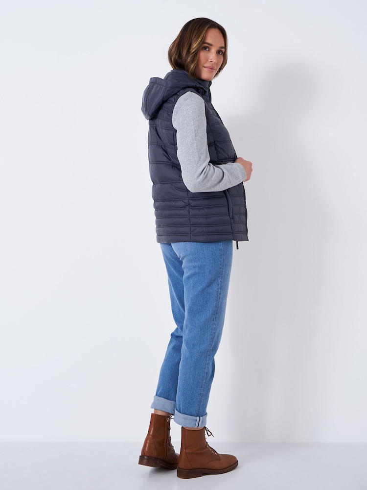 Crew Clothing Blue Quilted Lightweight Gilet - Image 2 of 5
