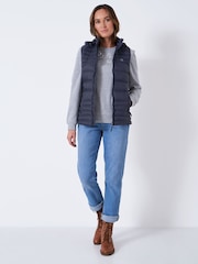 Crew Clothing Blue Quilted Lightweight Gilet - Image 3 of 5