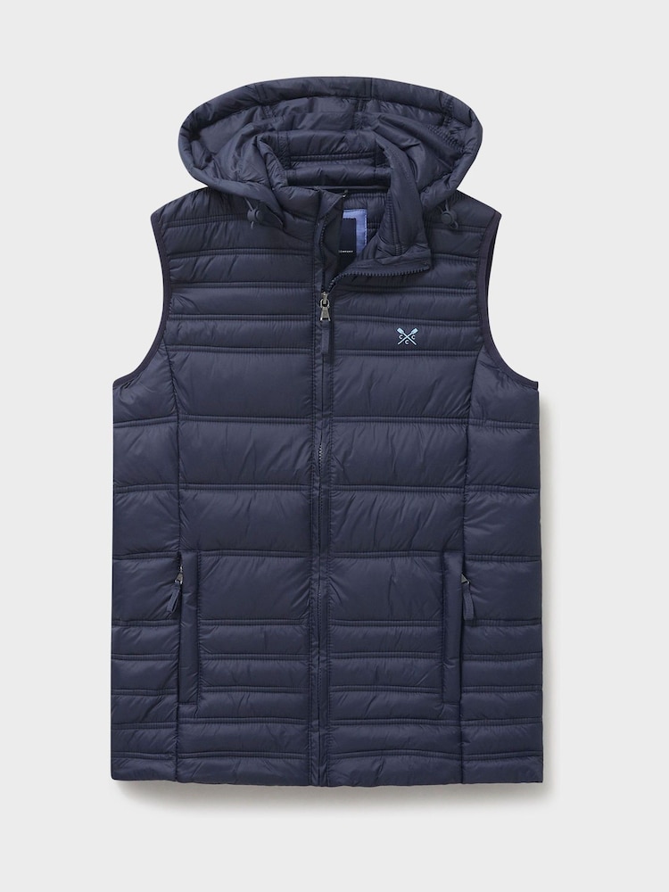 Crew Clothing Blue Quilted Lightweight Gilet - Image 5 of 5
