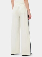 Sweaty Betty White Summer City Wide Leg Regular Trousers with Side Stripe - Image 2 of 6