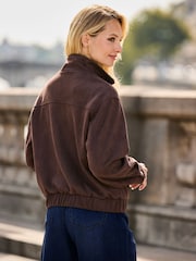 Sosandar Veste à col cheminée zippée en faux daim - Image 3 de 5