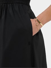Sweaty Betty Black Cotton Poplin Scoop Neck Maxi Dress - Image 4 of 6