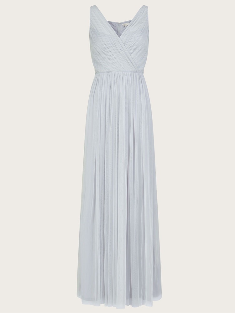 Monsoon Silver Anne Sustainable Mesh Maxi Dress - Image 4 of 4