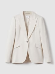 Reiss Cream Millie Tailored Single Breasted Suit Blazer - Image 2 of 6