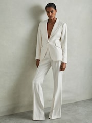 Reiss Cream Millie Tailored Single Breasted Suit Blazer - Image 3 of 6