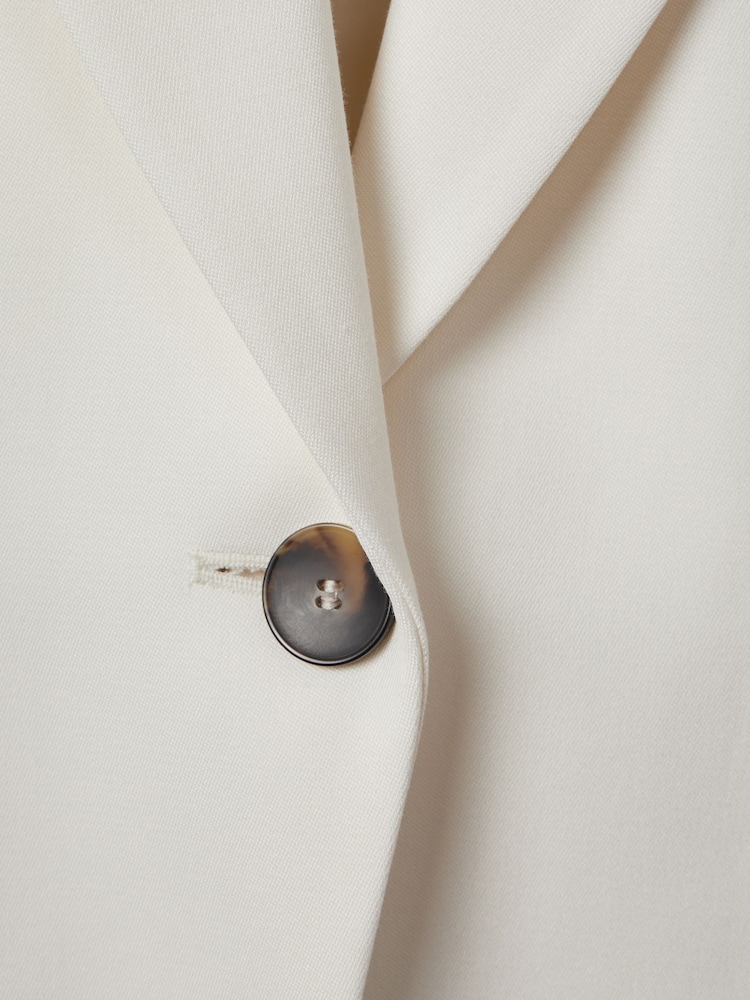 Reiss Cream Millie Tailored Single Breasted Suit Blazer - Image 6 of 6