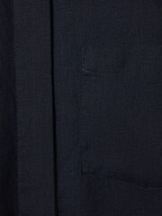 Reiss Indigo Belle 100% Linen Button-Through Shirt - Image 7 of 7